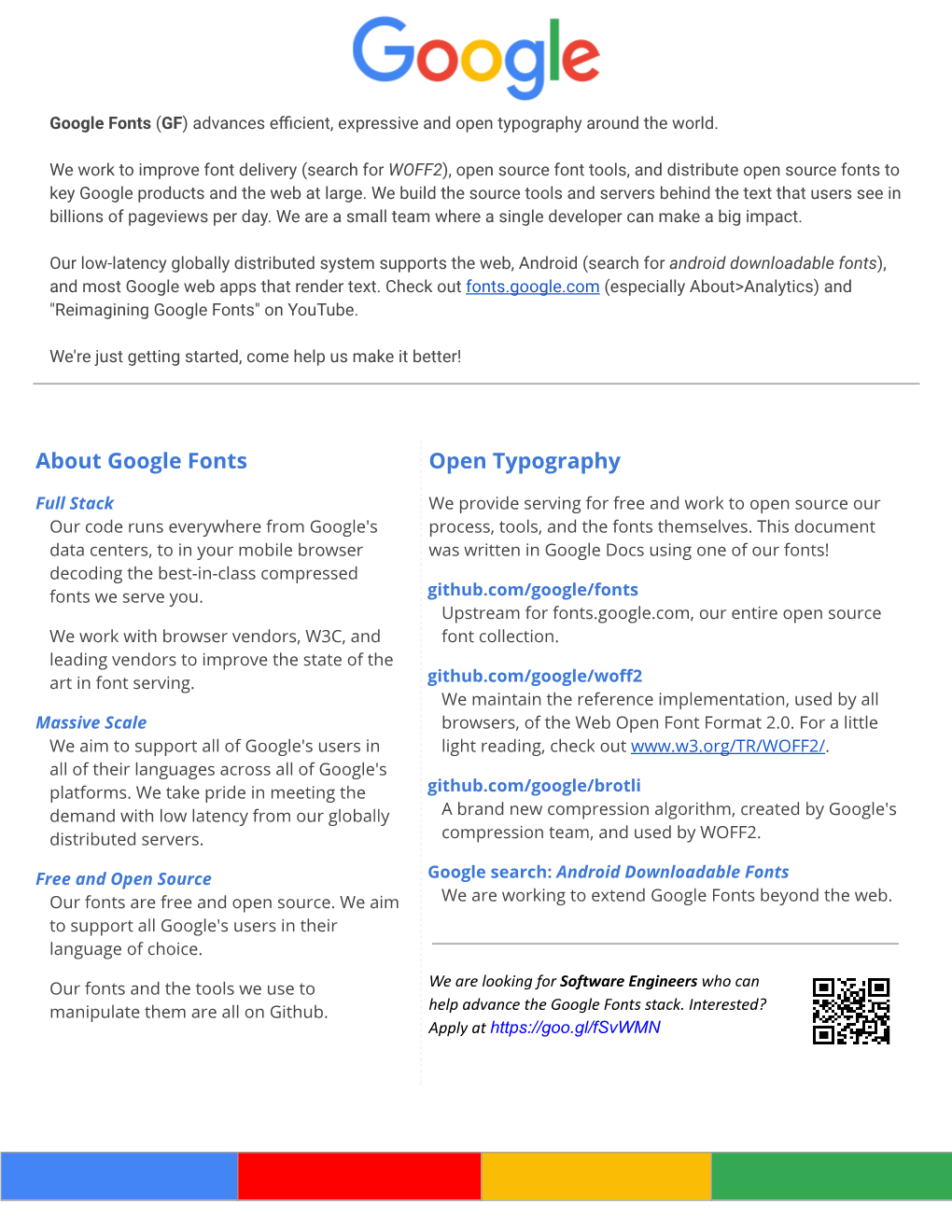 About Google Fonts Open Typography