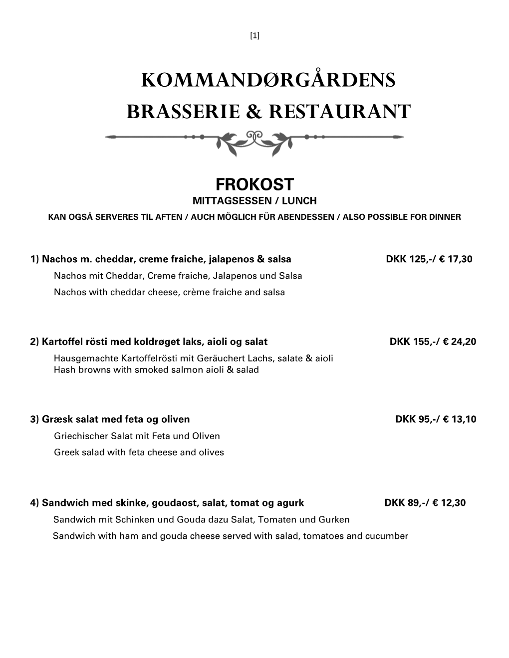 Kommandørgårdens Brasserie & Restaurant