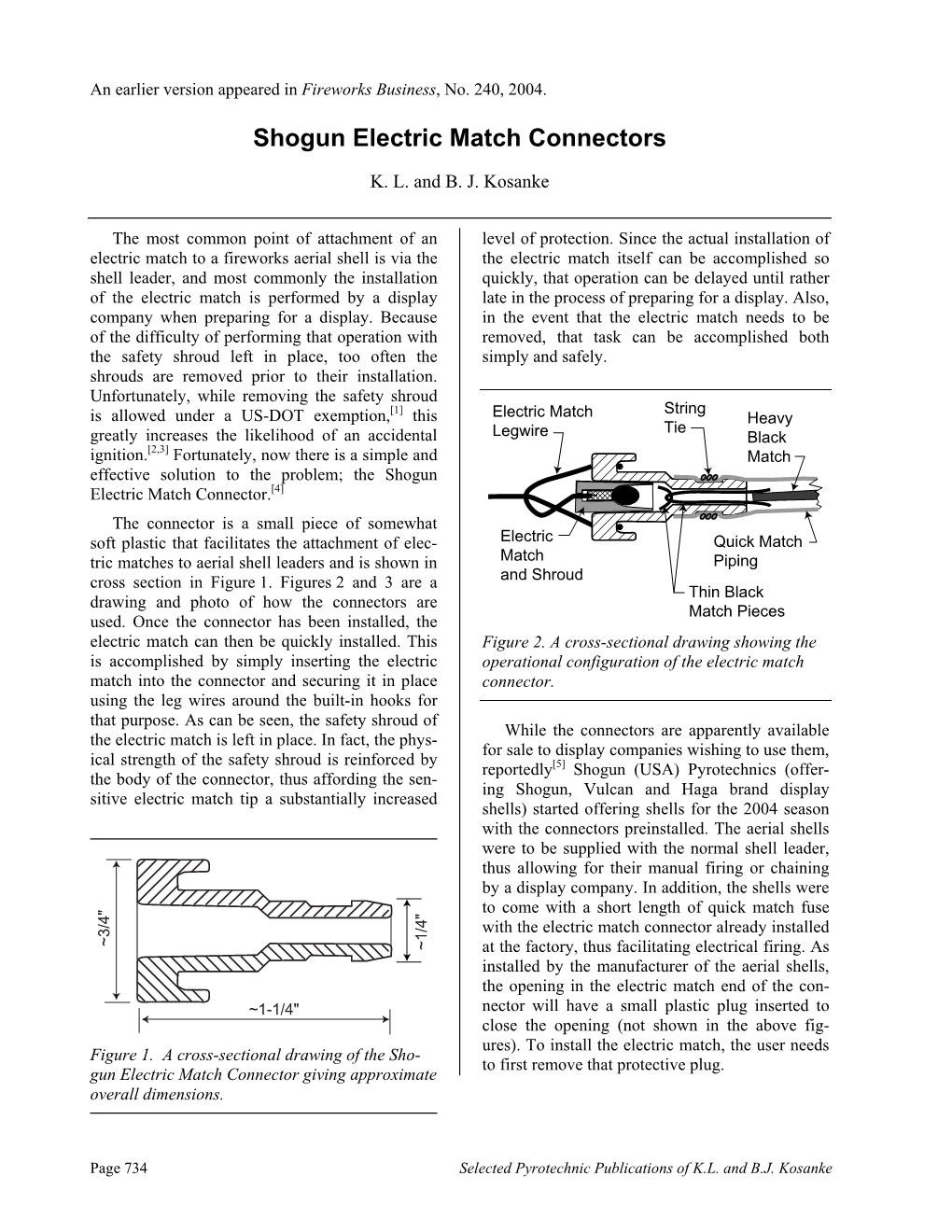 Shogun Electric Match Connectors