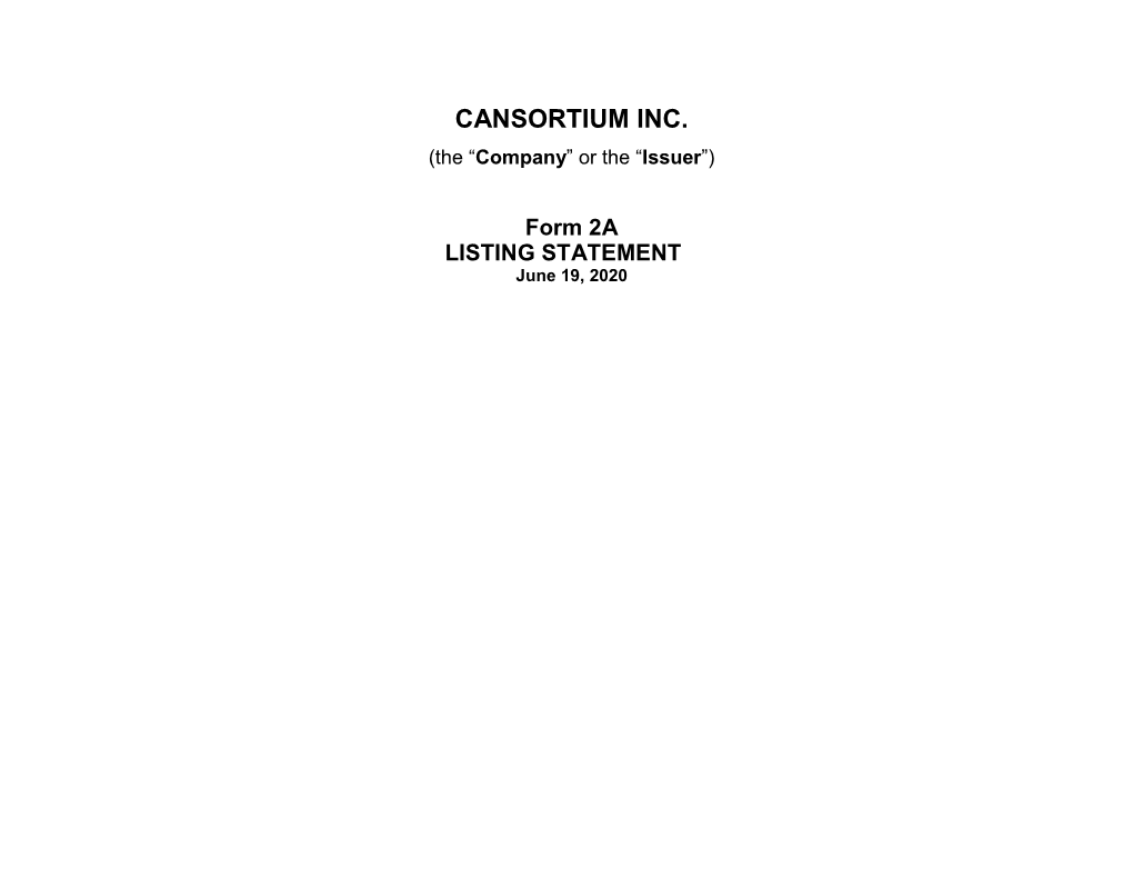 Cansortium Inc