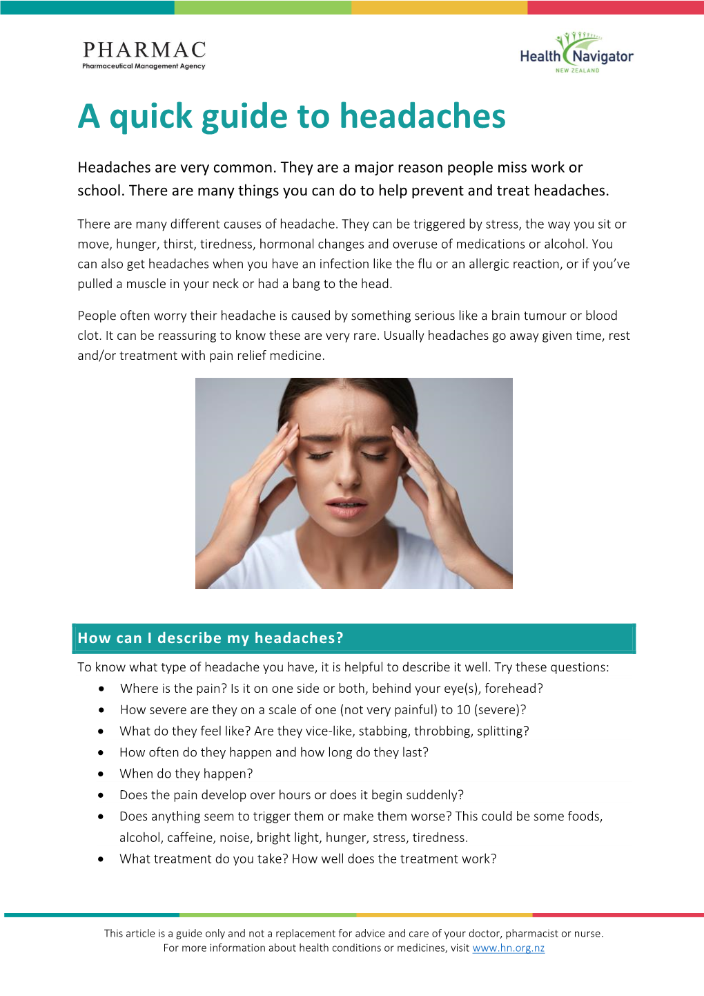A Quick Guide to Headaches