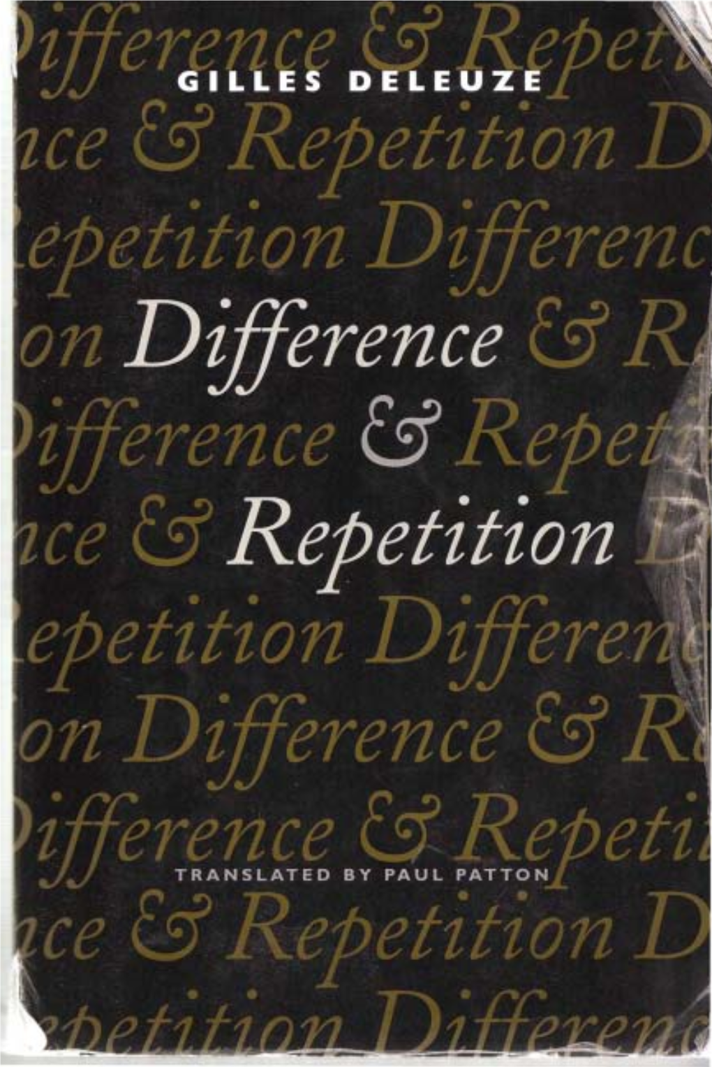 Difference and Repetition