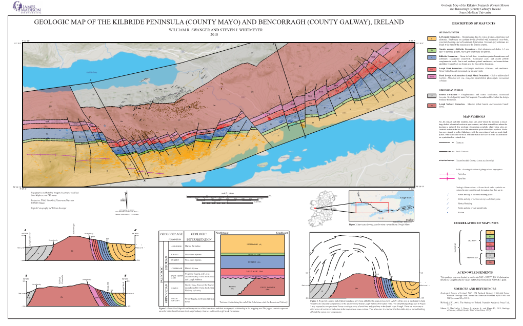 Geologic Map of the Kilbride Peninsula (County Mayo) and Bencorragh (County Galway), Ireland