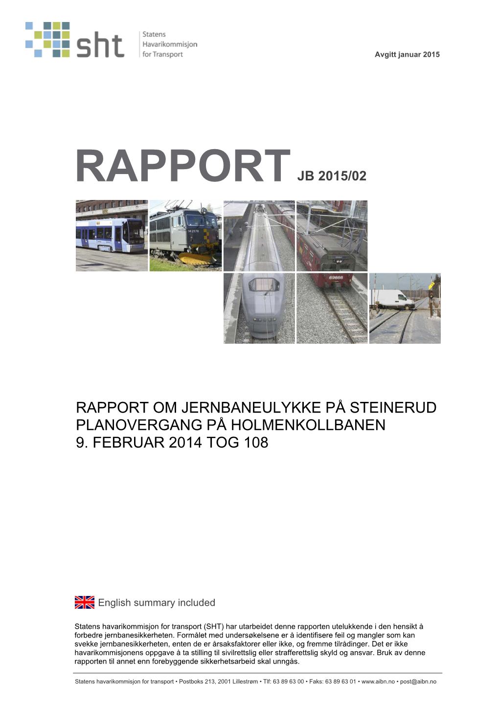 Rapport Jb 2015/02