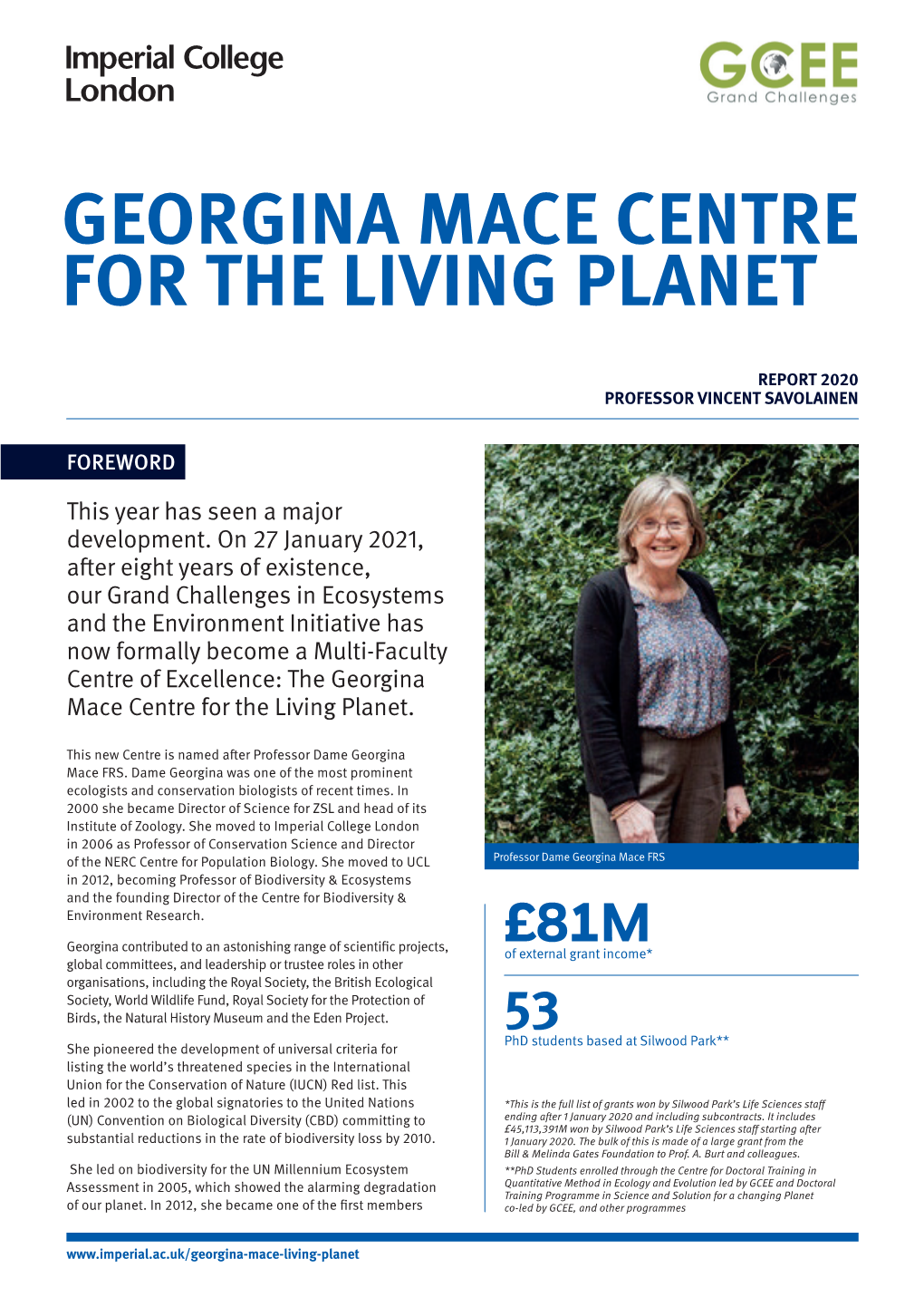 Georgina Mace Centre for the Living Planet