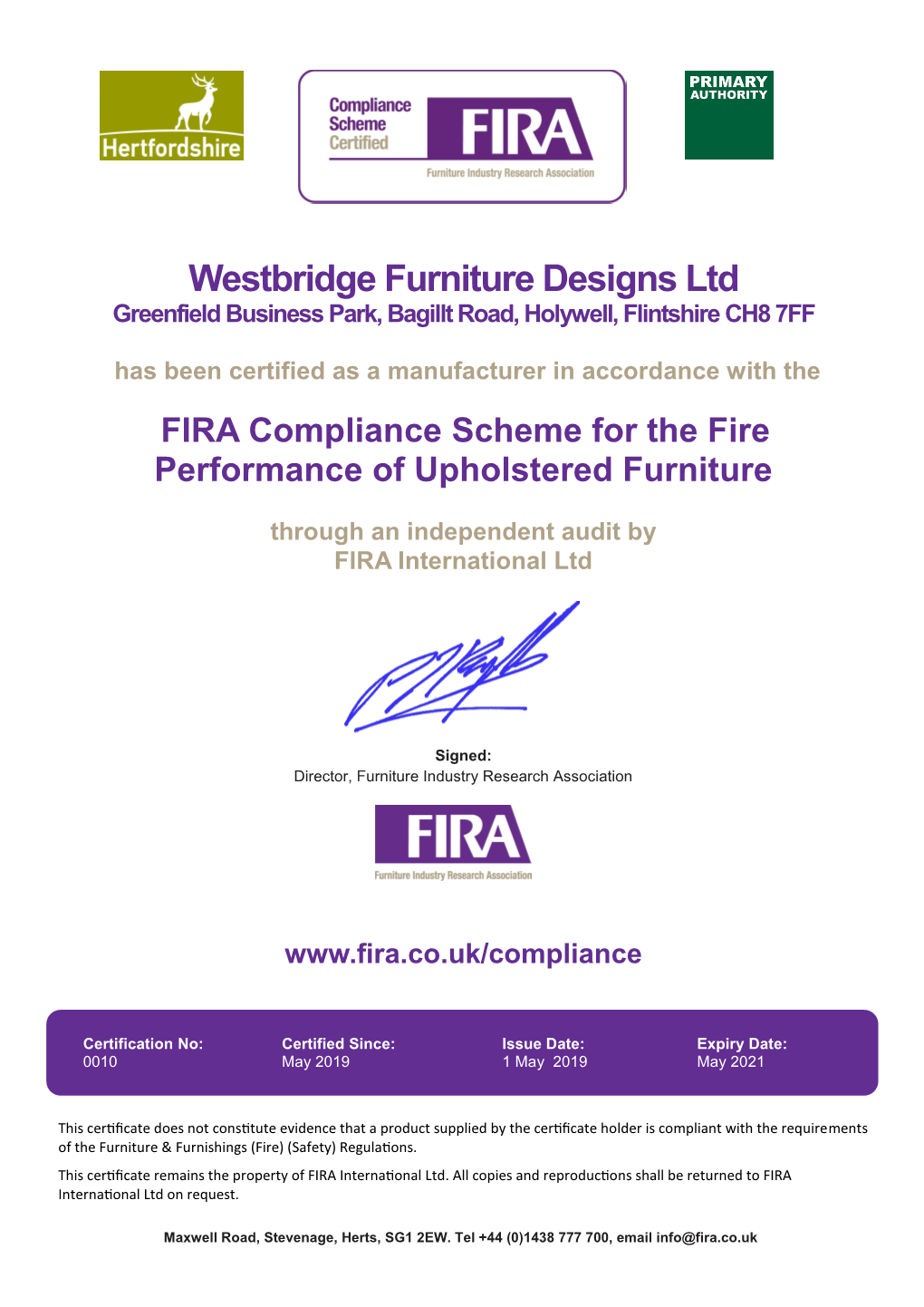 Westbridge Furniture Designs Ltd Greenfield Business Park, Bagillt Road, Holywell, Flintshire CH8 7FF