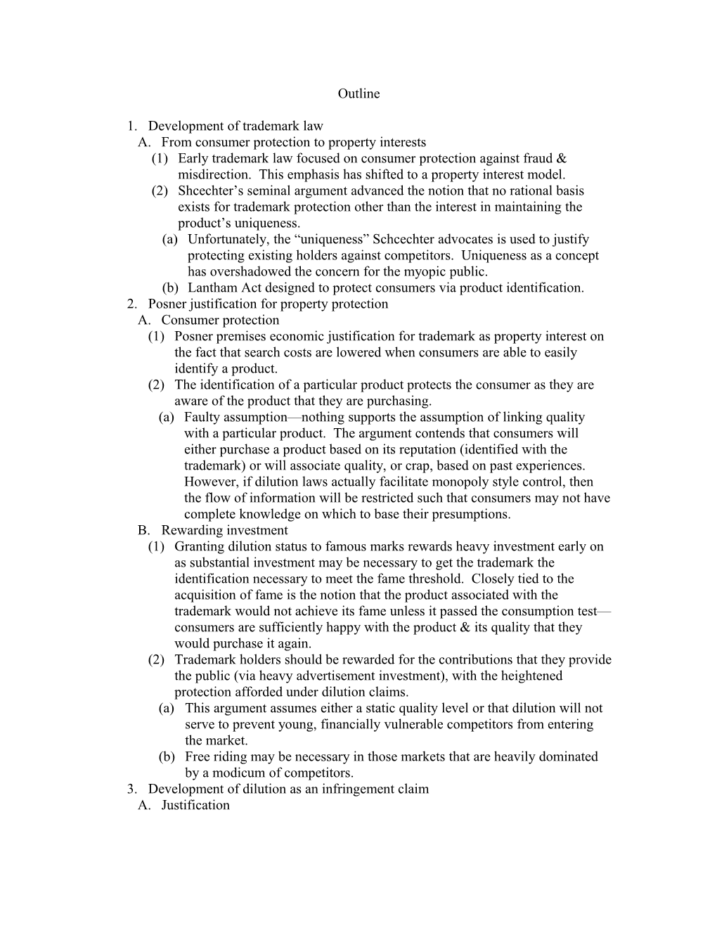 The Likelihood of Confusion Article Advances the Argument the Trademark Law Is Doctrinally