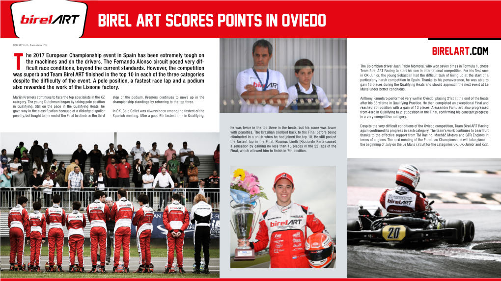 Birel Art Scores Points in Oviedo