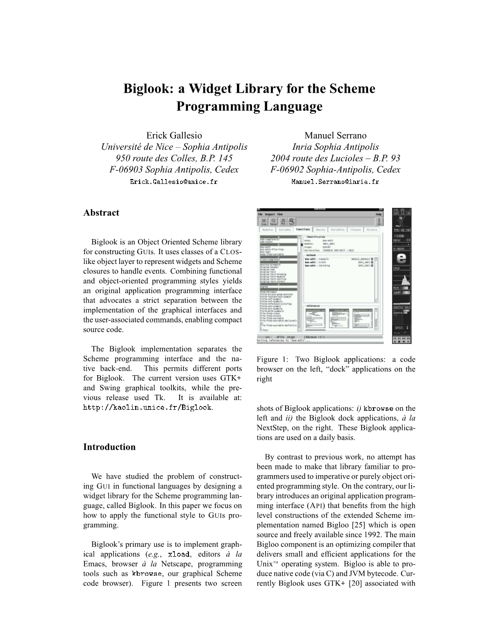 Biglook: a Widget Library for the Scheme Programming Language