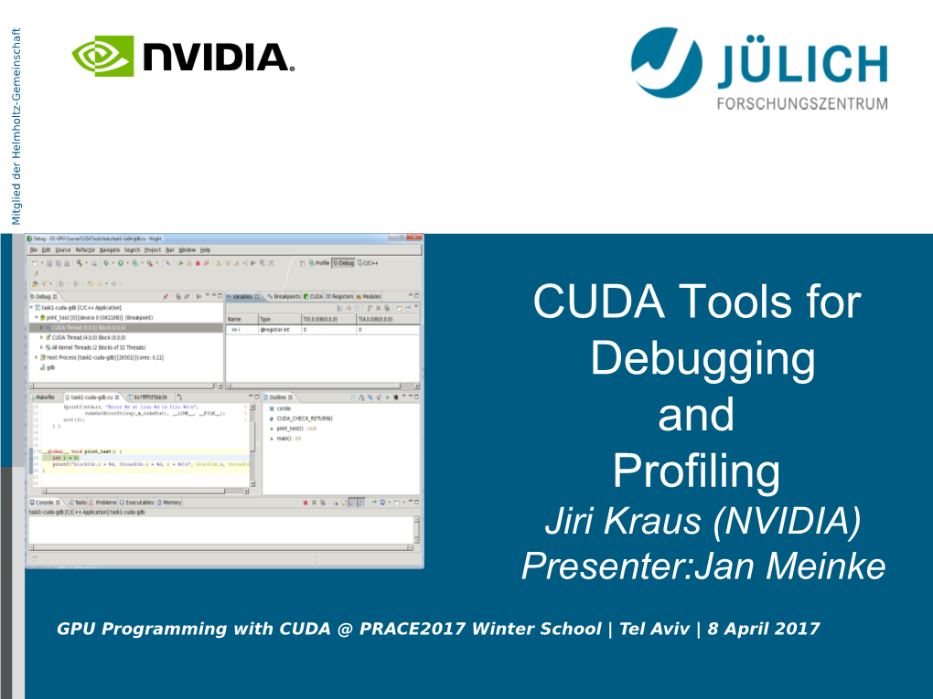 CUDA Tools for Debugging and Profiling