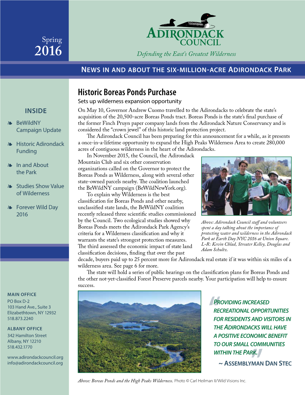 Historic Boreas Ponds Purchase Sets up Wilderness Expansion Opportunity