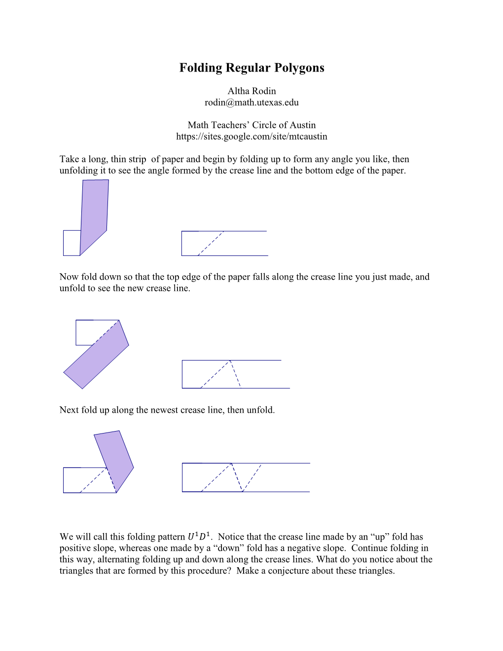 Folding Regular Polygons