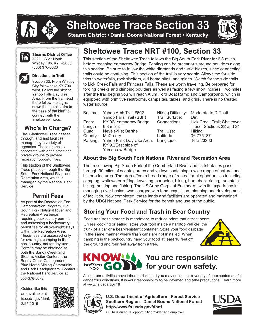 Sheltowee Trace Section 33