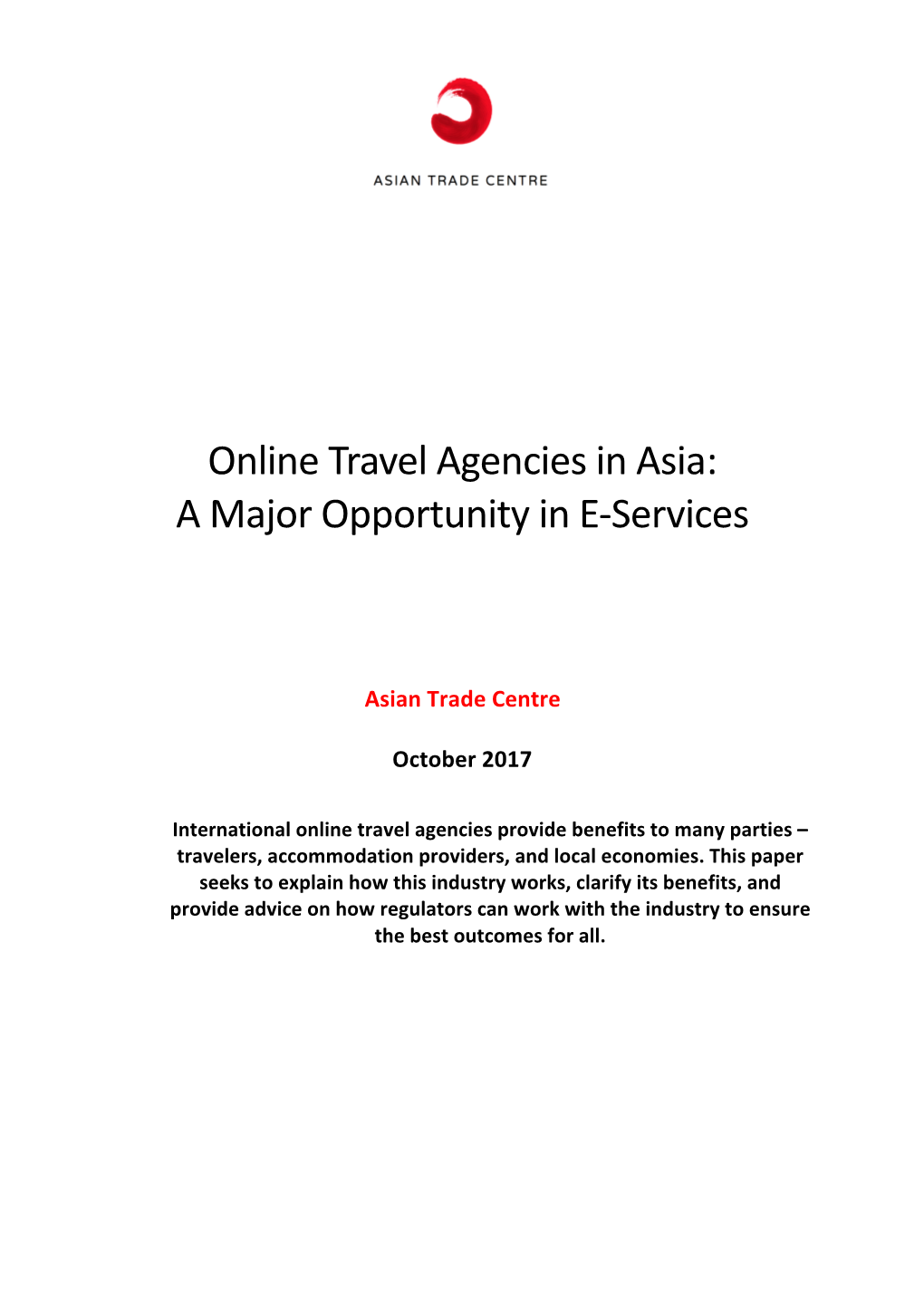 Online Travel Agencies in Asia: a Major Opportunity in E-Services