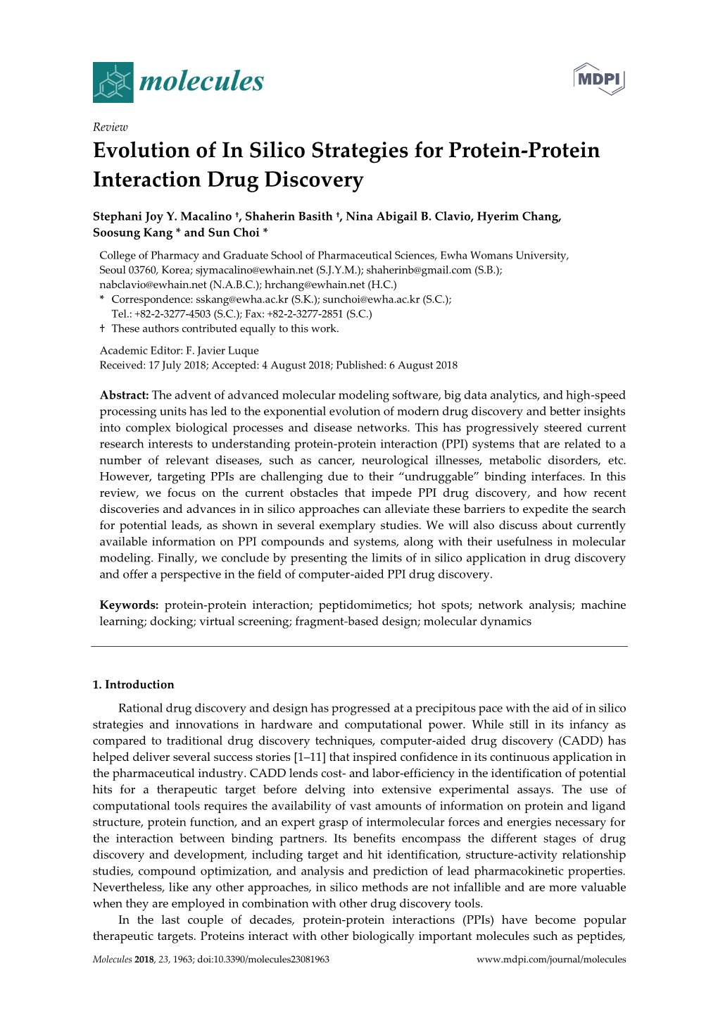 Evolution of in Silico Strategies for Protein-Protein Interaction Drug Discovery