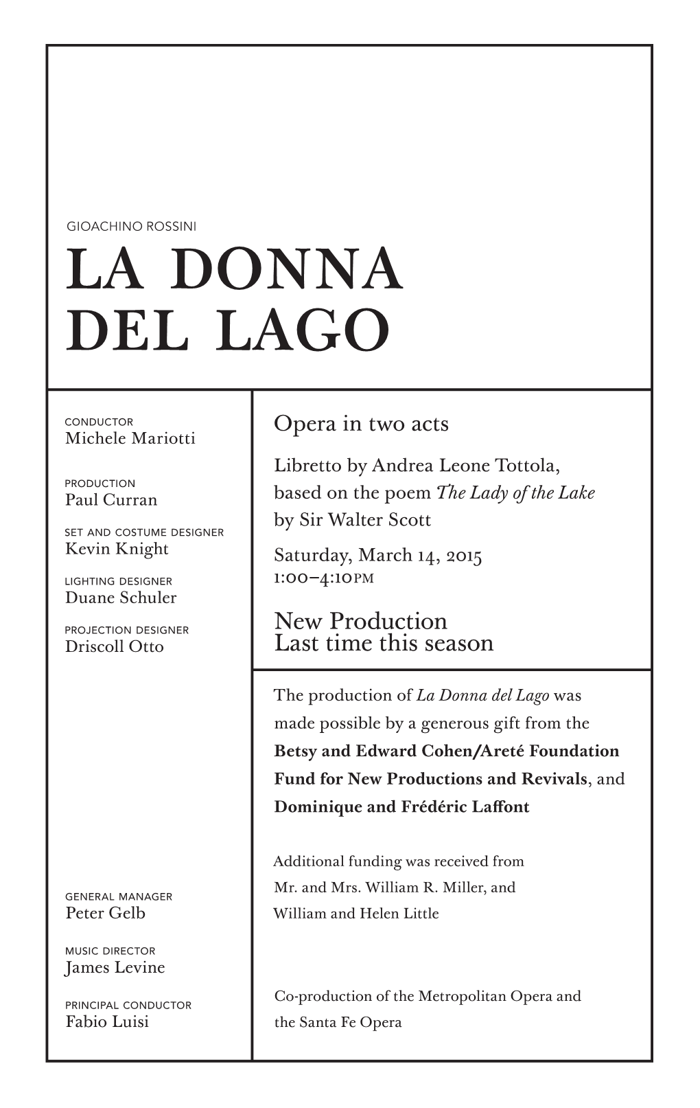 La Donna Del Lago