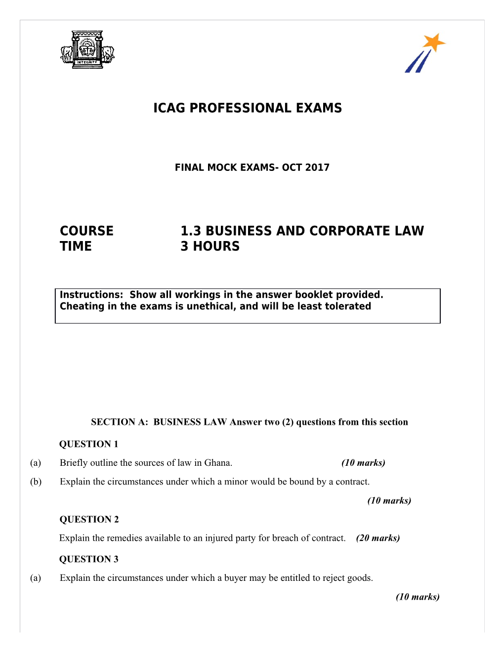 Excel Mini Mock-2.2 Mgt Accounting