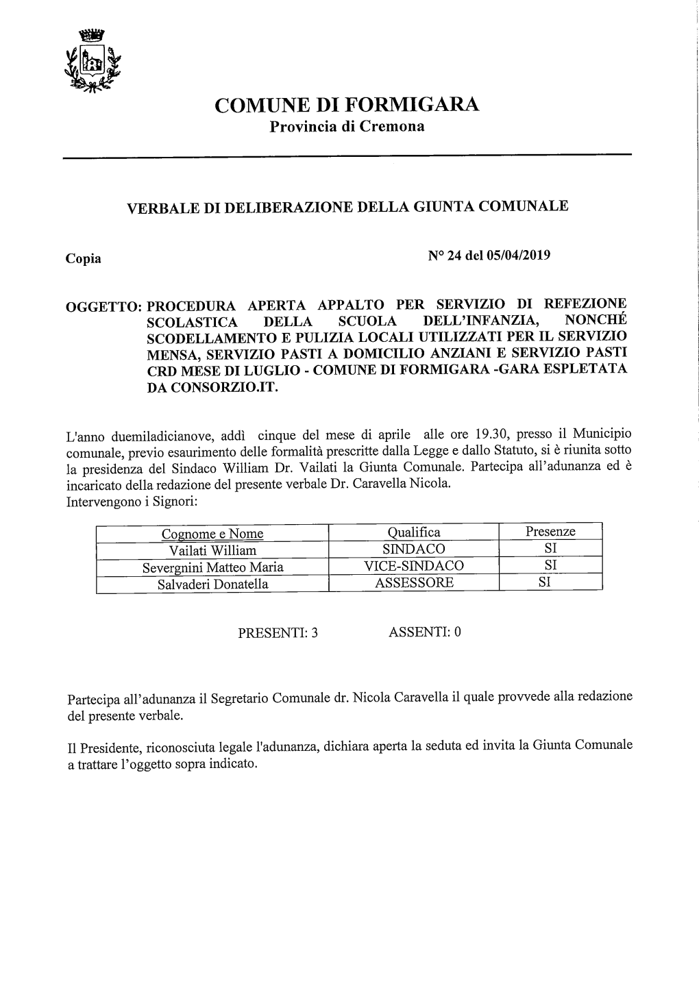 Capitolato Generale Per L'affidamento Dei Servizi