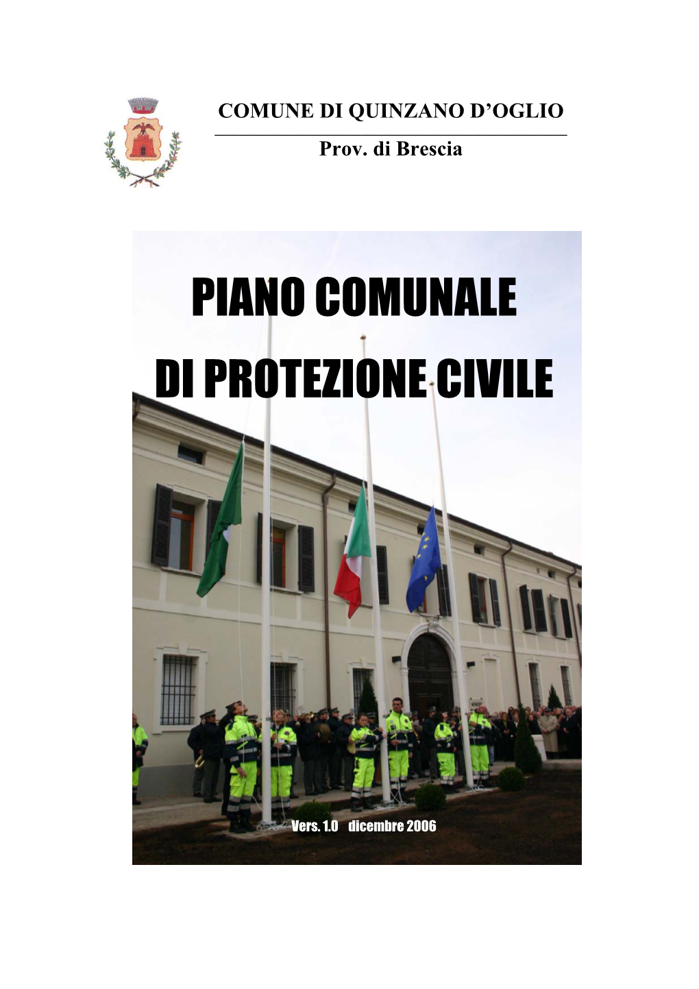 Piano Comunale Di Protezione Civile Vers