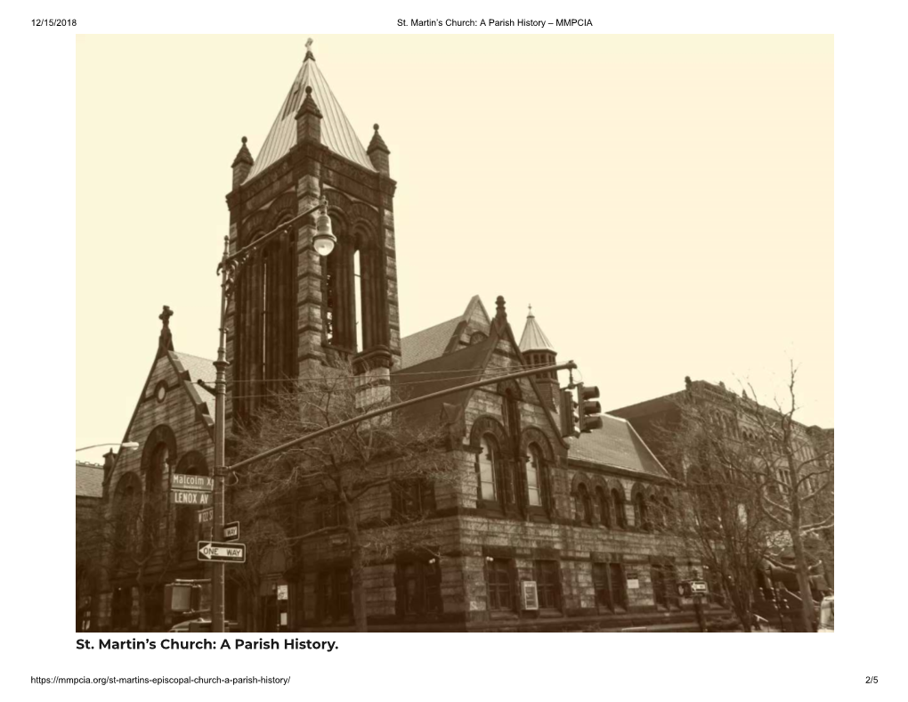 St. Martin's Church: a Parish History