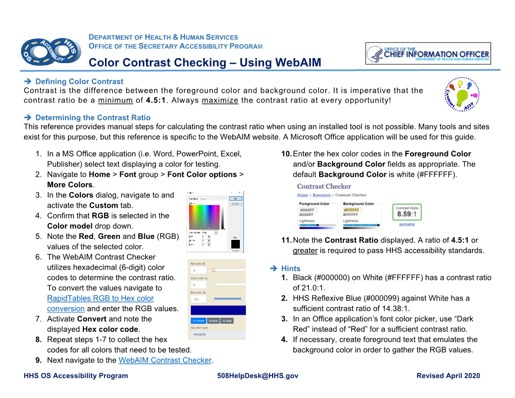 OS Color Contrast Accessibility Reference