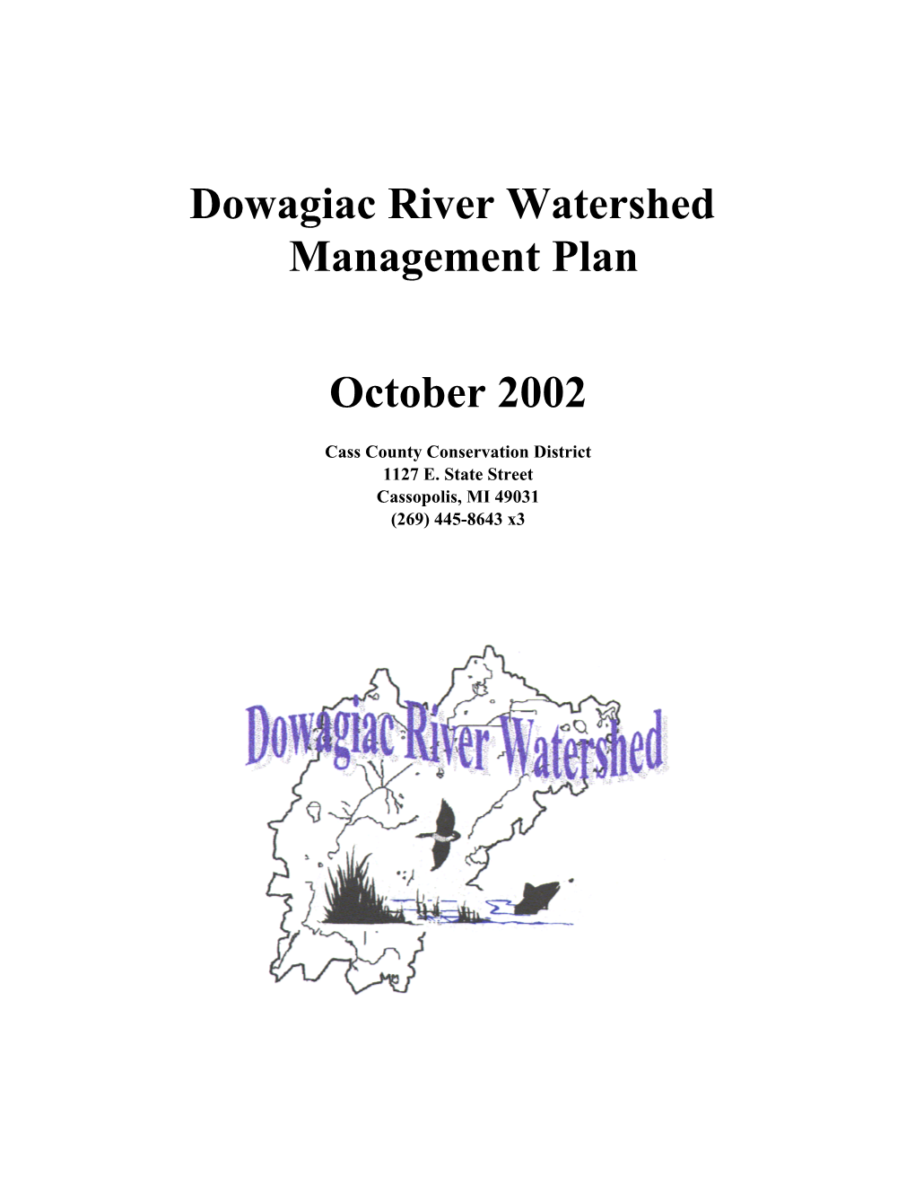 Dowagiac River Watershed Management Plan