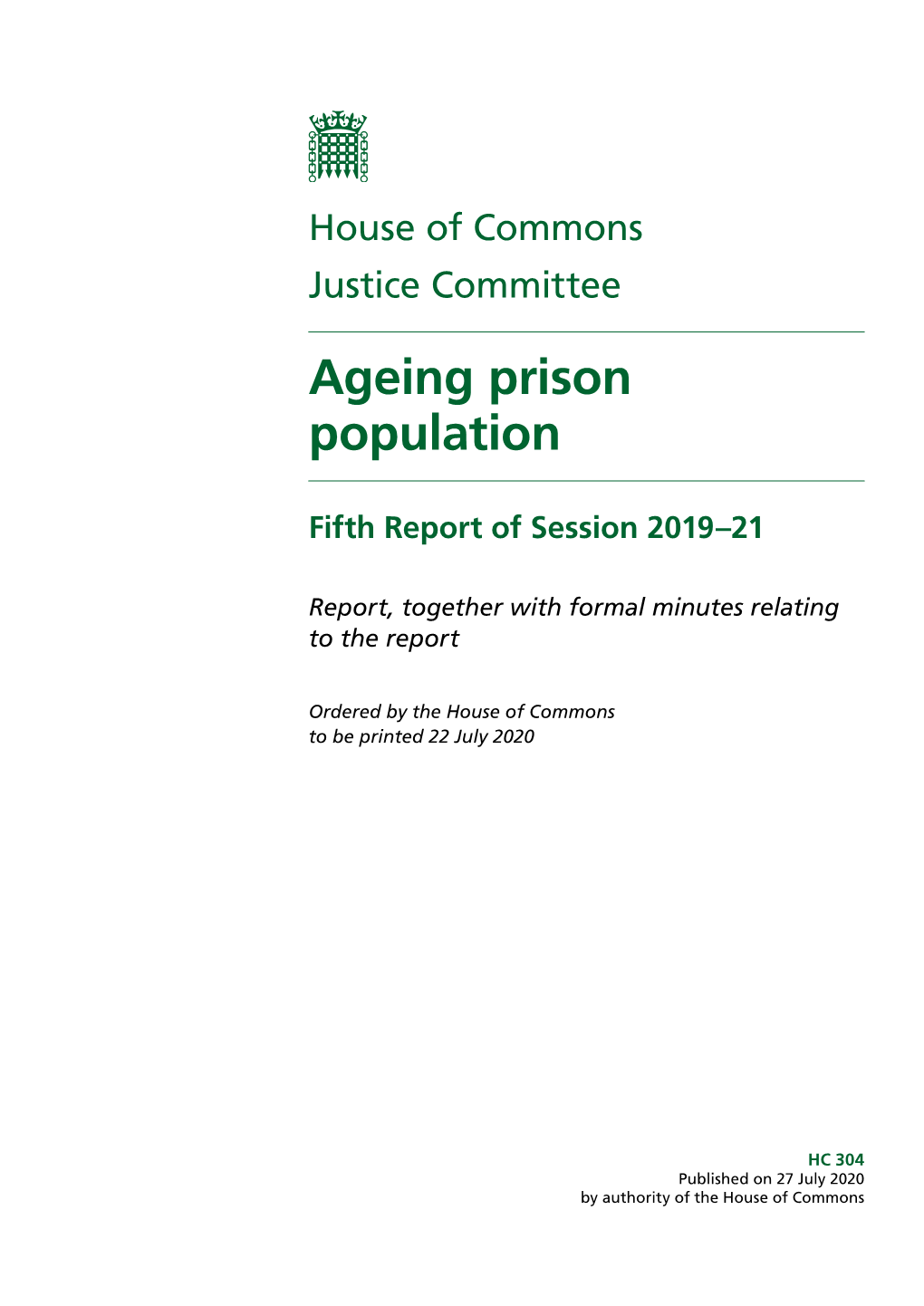 Ageing Prison Population