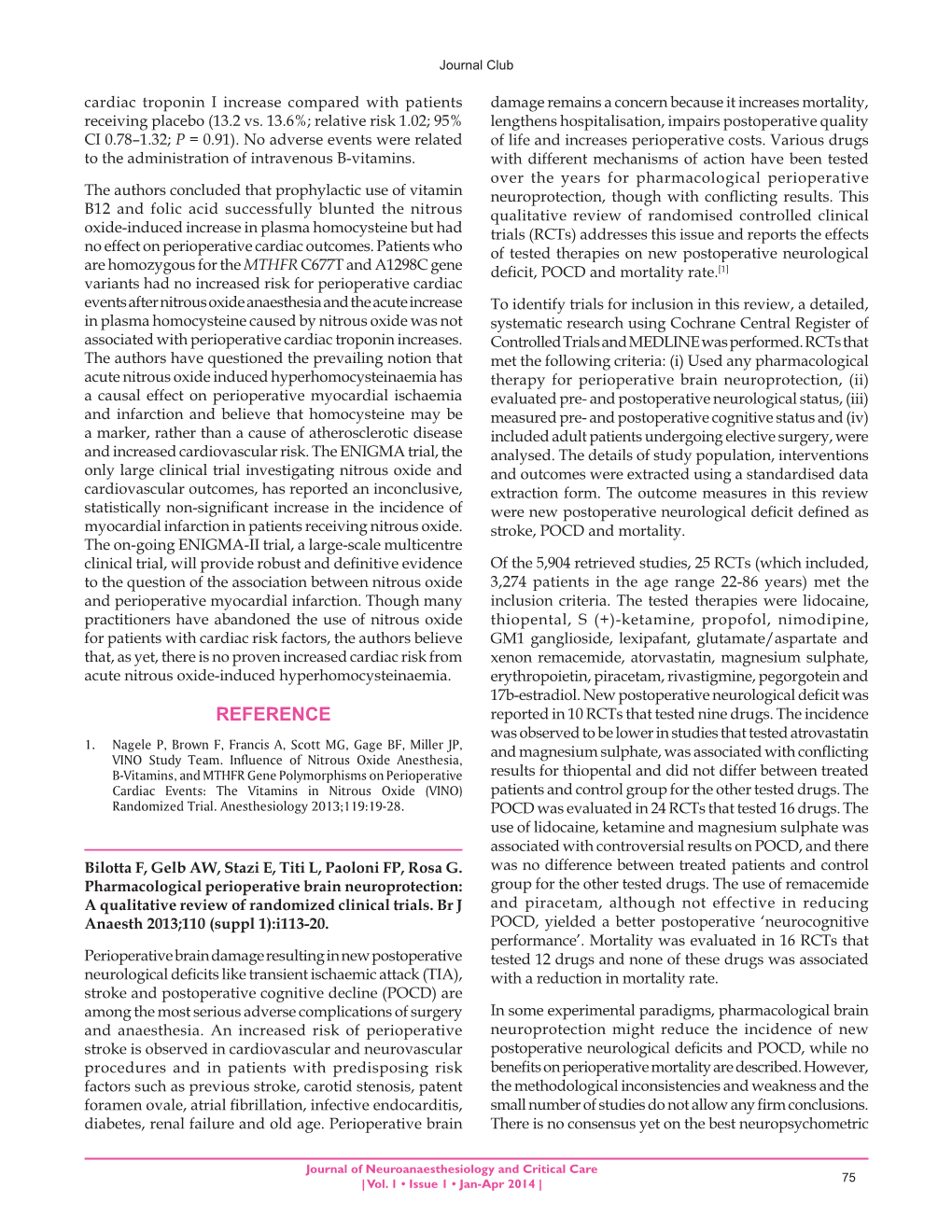 REFERENCE Reported in 10 Rcts That Tested Nine Drugs