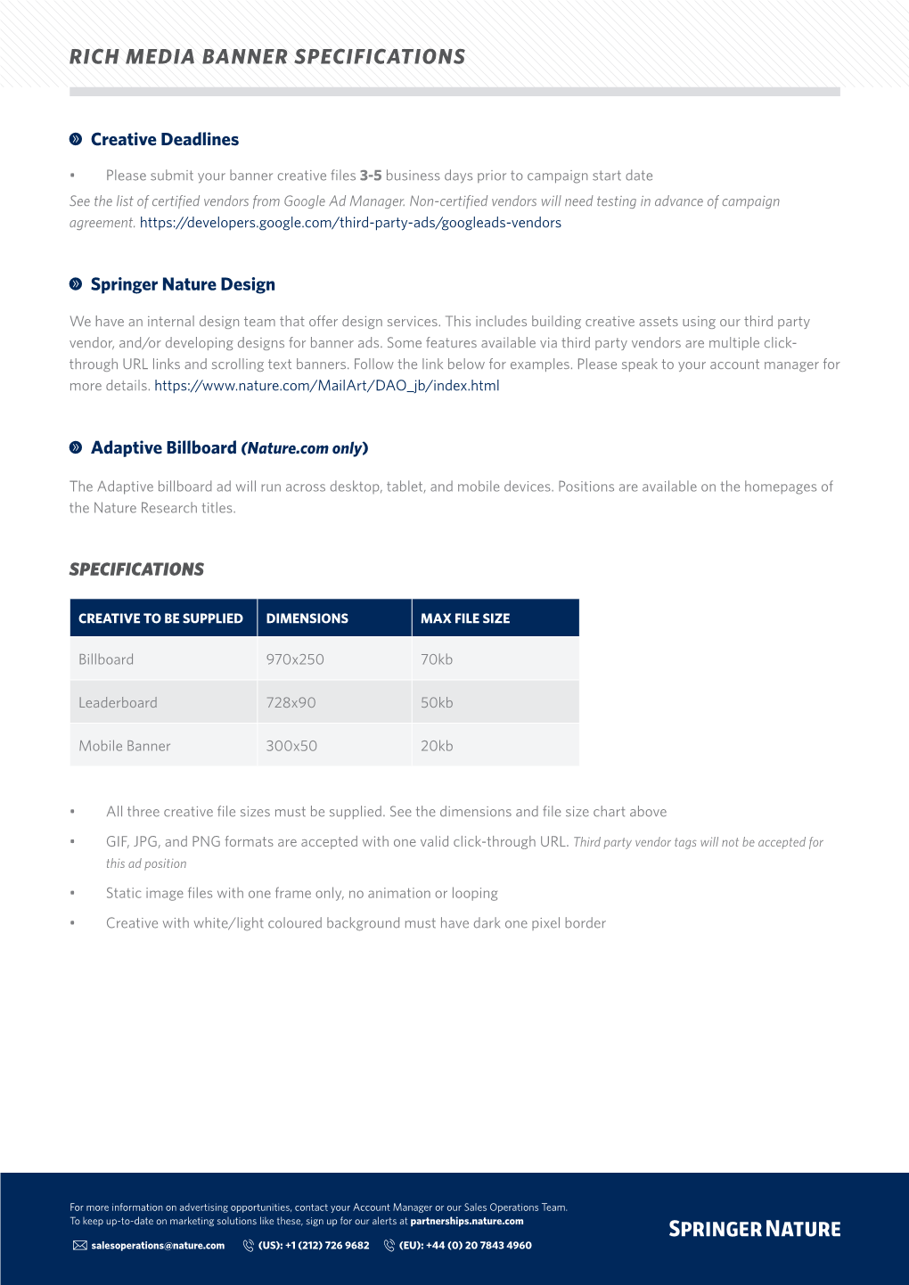 Rich Media Banner Specifications