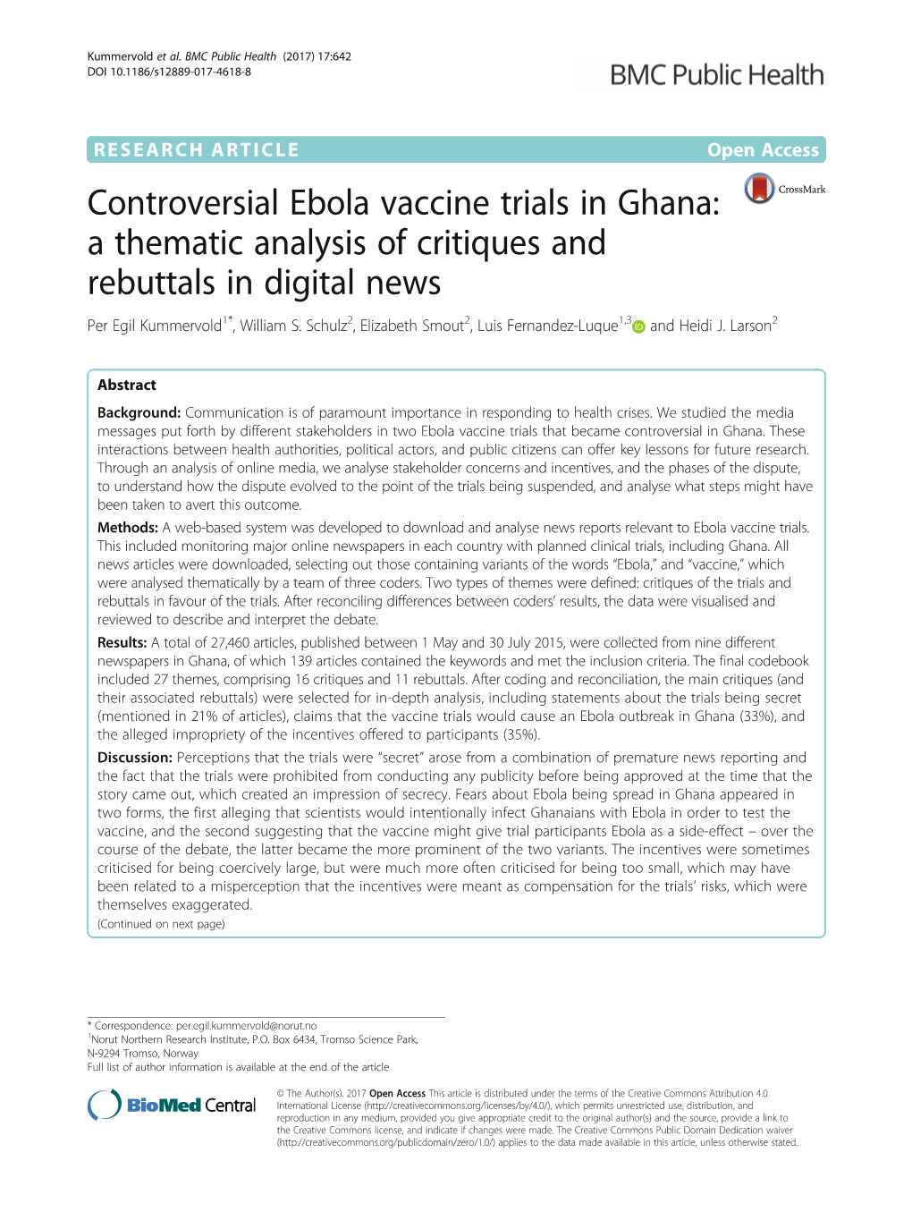 Download and Analyse News Reports Relevant to Ebola Vaccine Trials