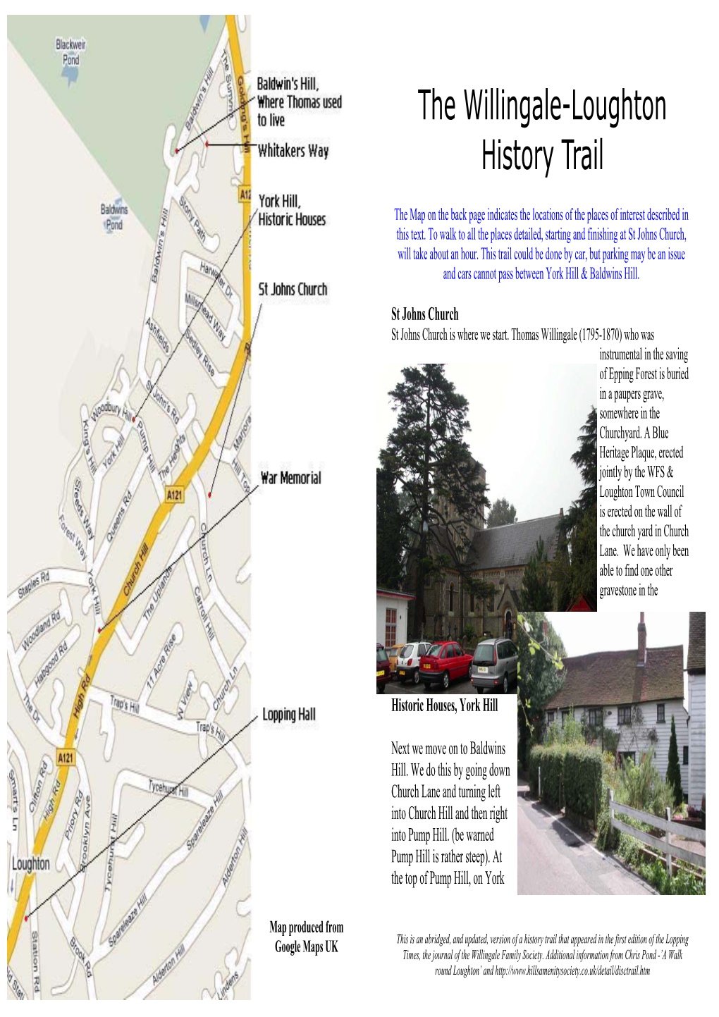 The Willingale-Loughton History Trail