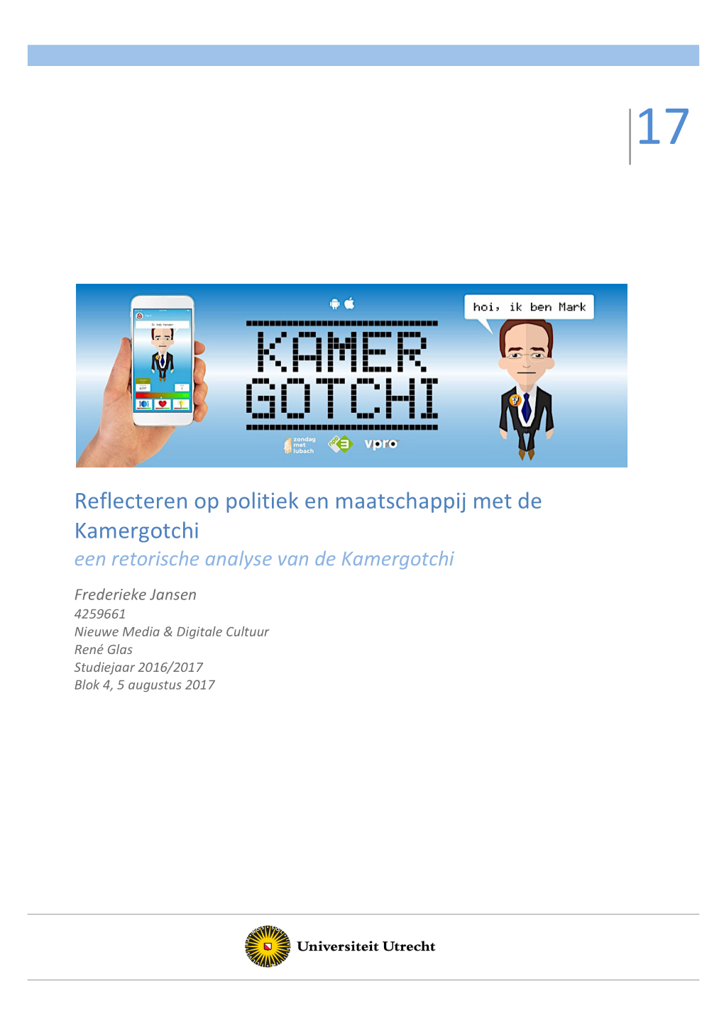 Kamergotchi Een Retorische Analyse Van De Kamergotchi