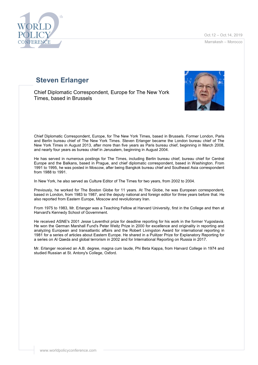 Steven Erlanger