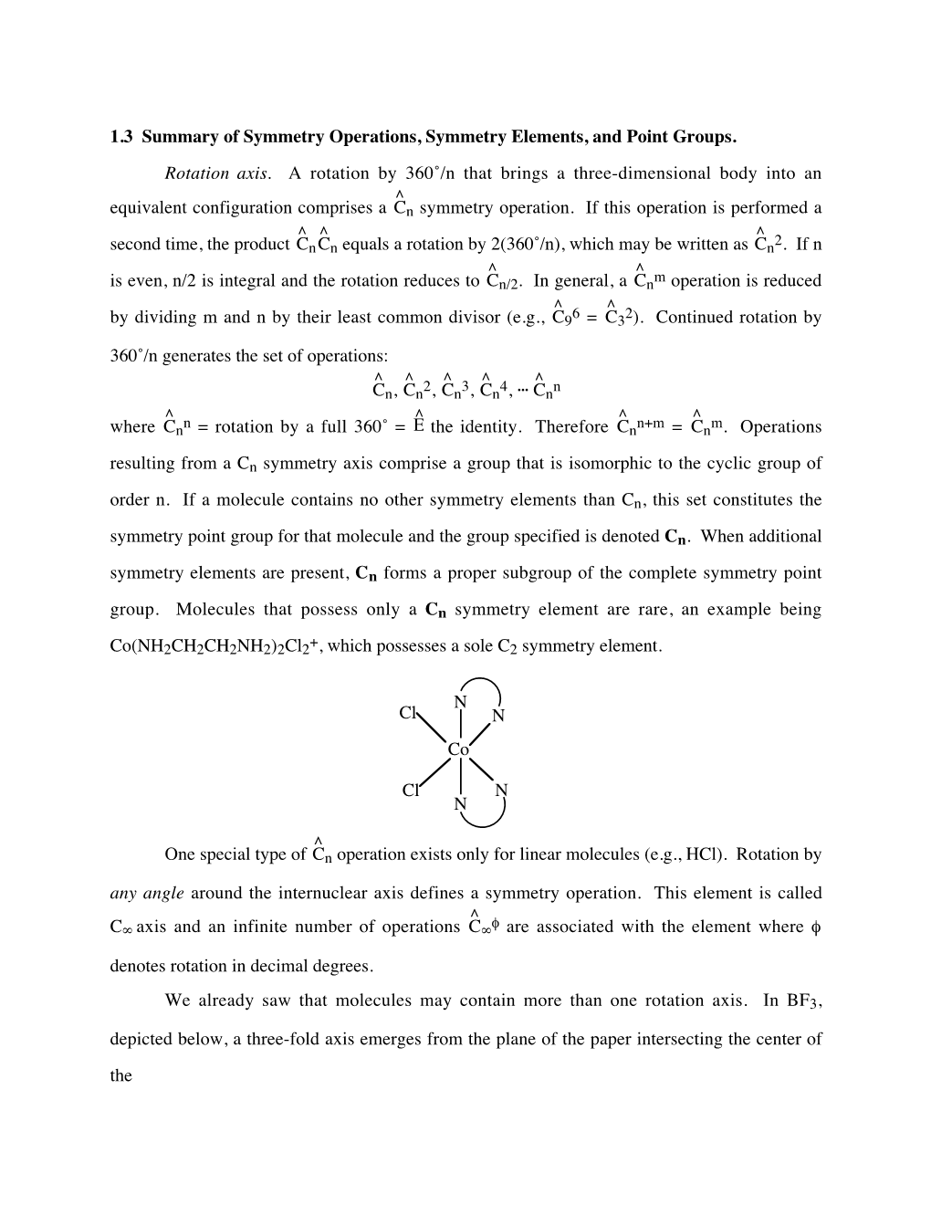 Symmetry Operations, Symmetry Elements, and Point Groups