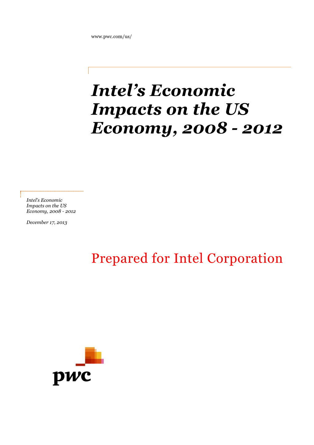 Intel's Economic Impacts on the US Economy, 2008-2012