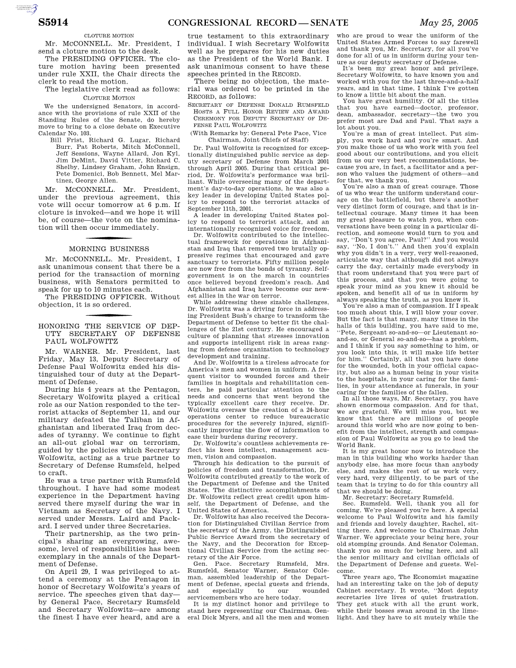 Congressional Record—Senate S5914