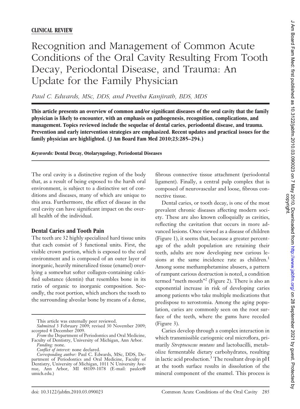 Recognition and Management of Common Acute Conditions of The