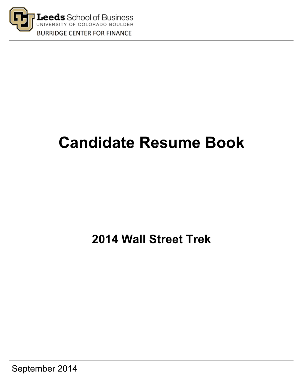 Candidate Resume Book
