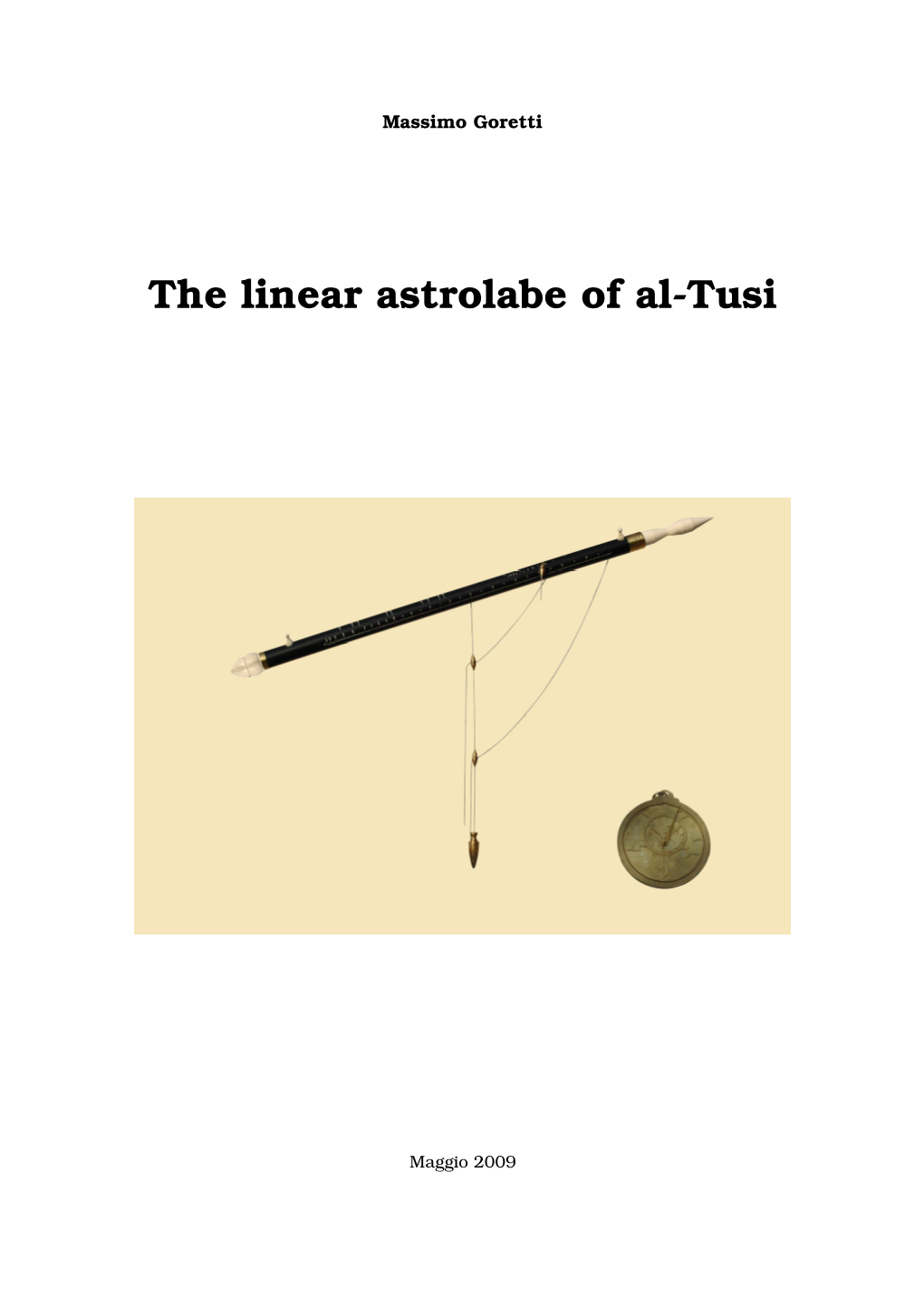 The Linear Astrolabe of Al-Tusi