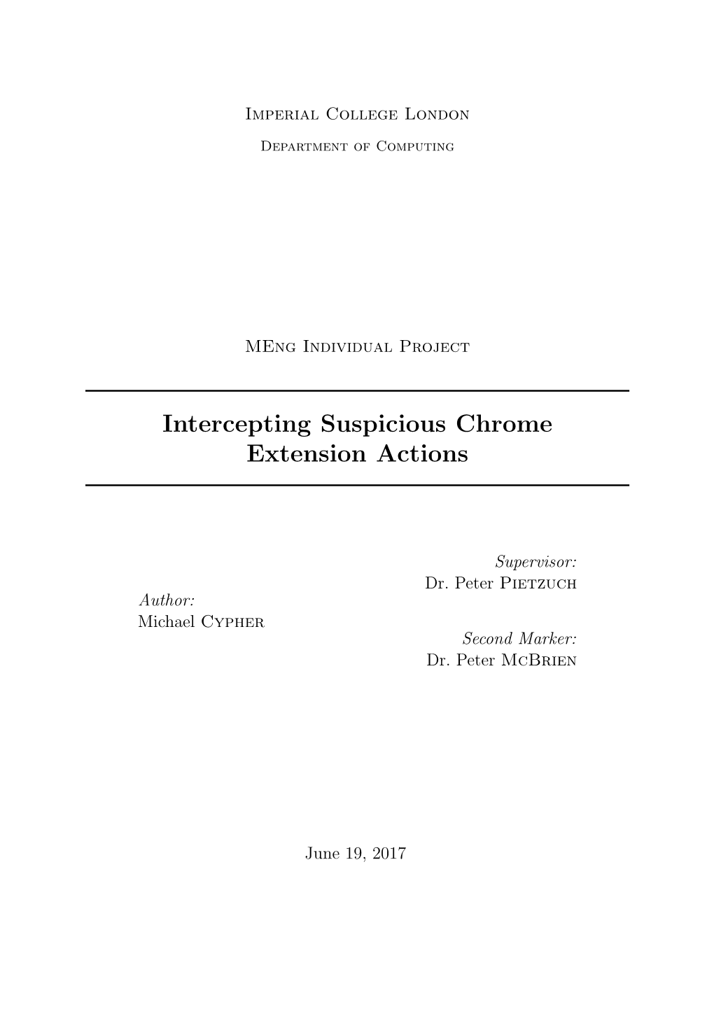 Intercepting Suspicious Chrome Extension Actions
