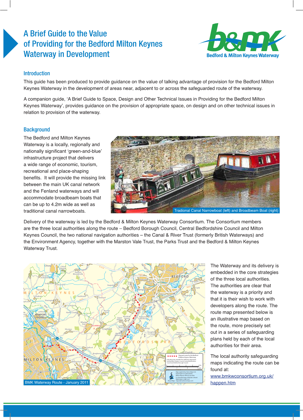 A Brief Guide to the Value of Providing for the Bedford Milton Keynes Waterway in Development