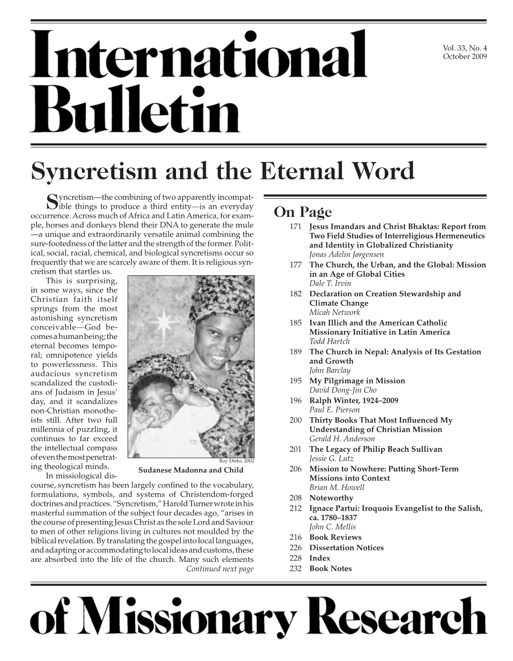 Syncretism and the Eternal Word
