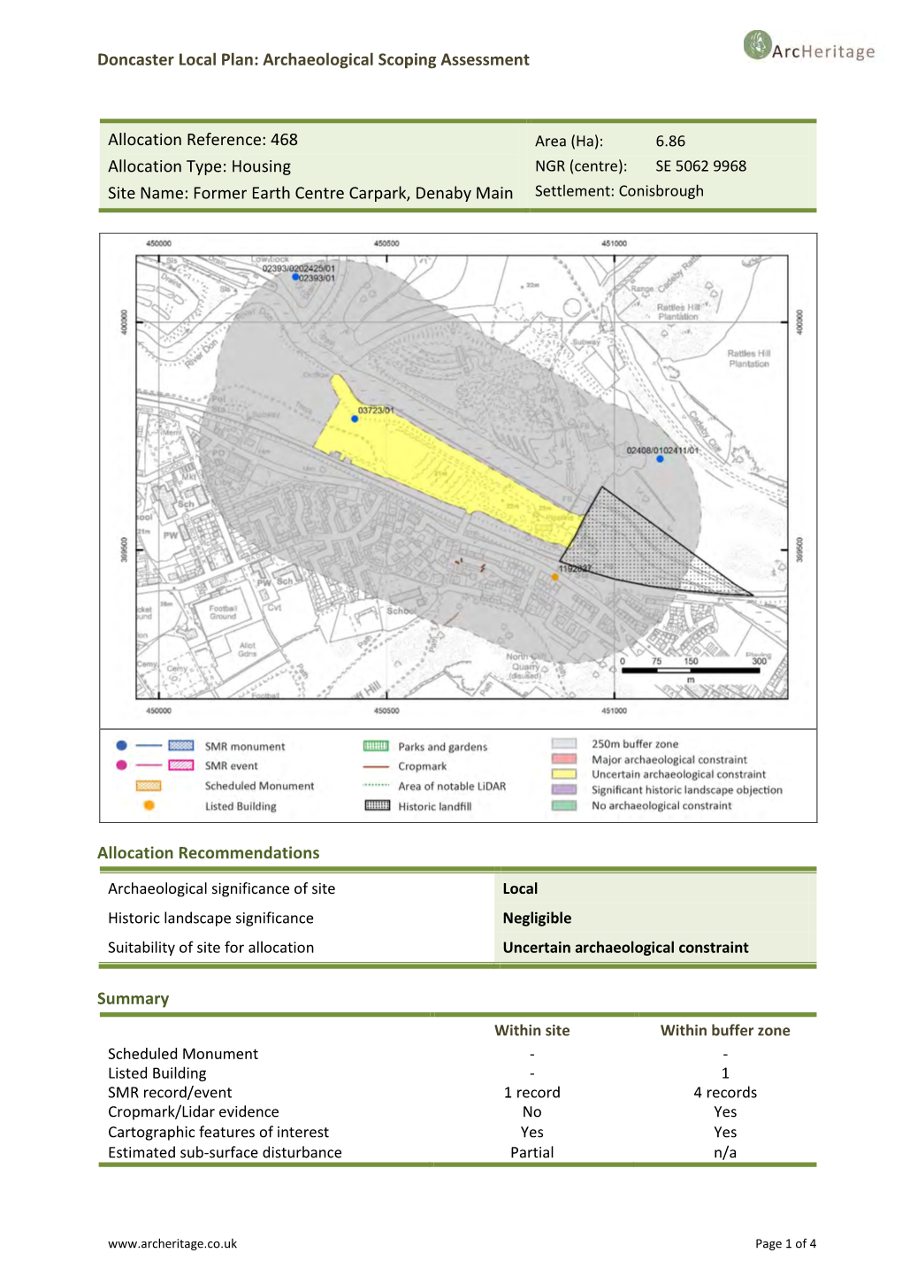 Doncaster Local Plan: Archaeological Scoping Assessment