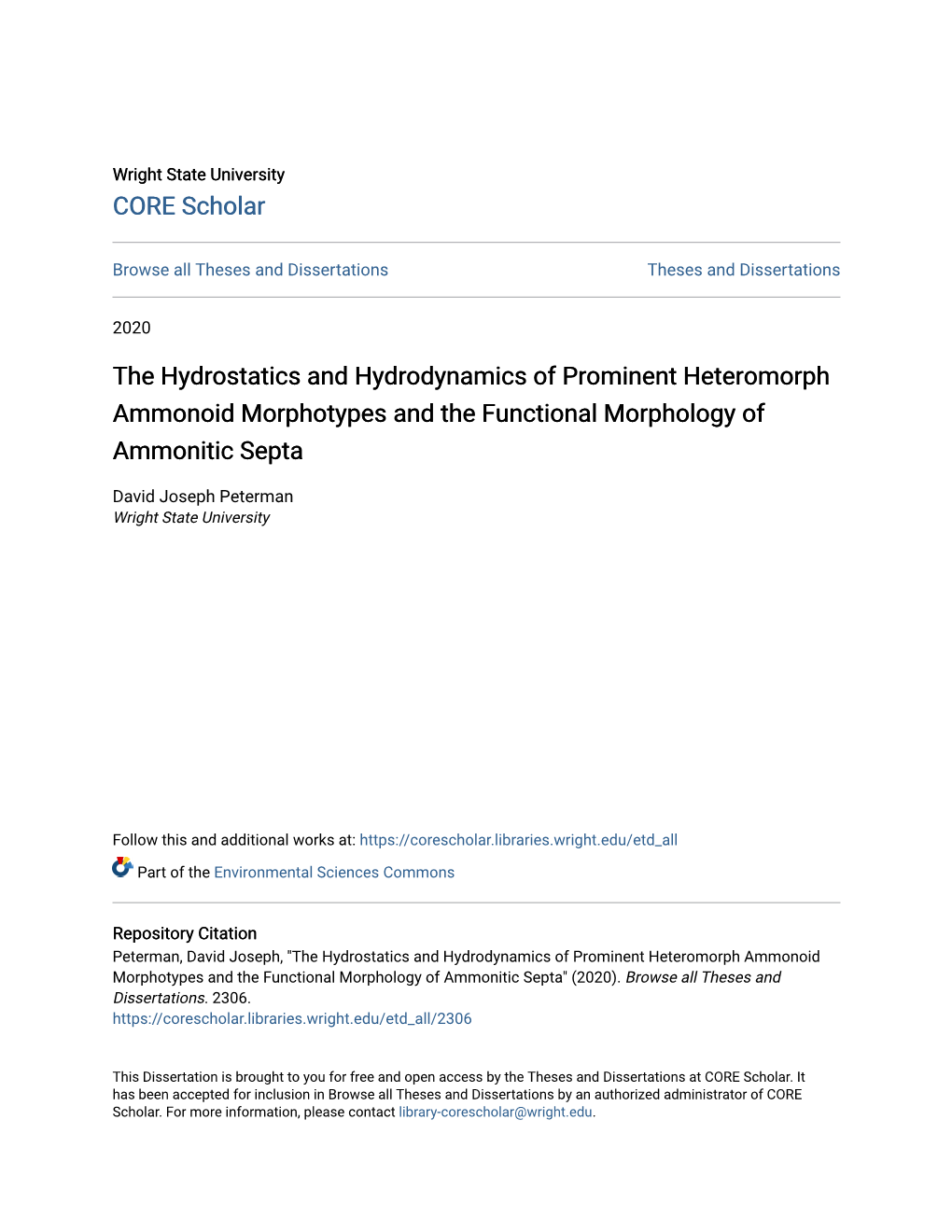 The Hydrostatics and Hydrodynamics of Prominent Heteromorph Ammonoid Morphotypes and the Functional Morphology of Ammonitic Septa