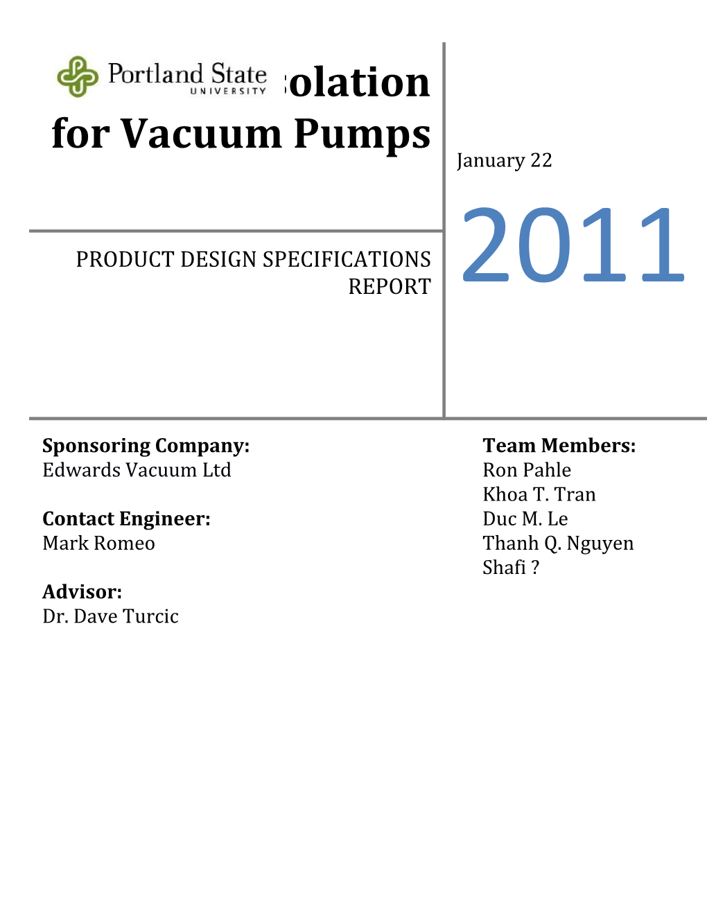 Pump S Vibration Absorption