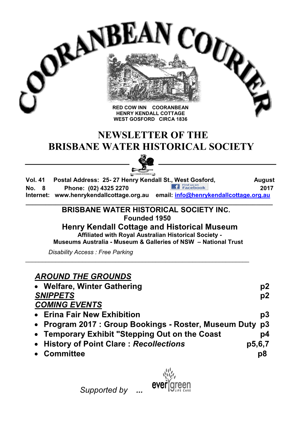 Newsletter of the Brisbane Water Historical Society