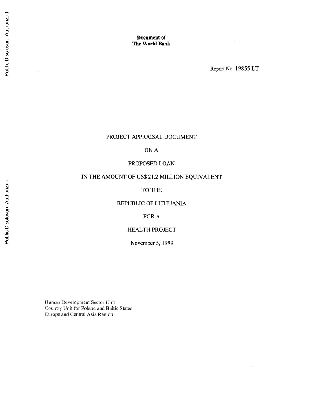 World Bank Document