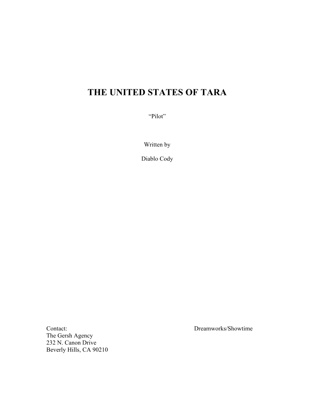 United States of Tara.Fdr Script