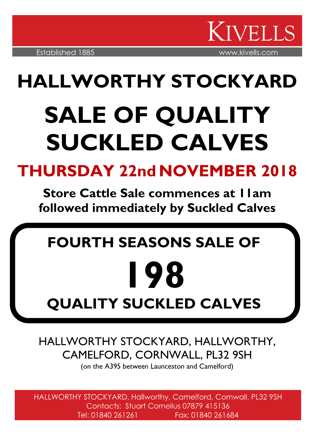 Sale of Quality Suckled Calves