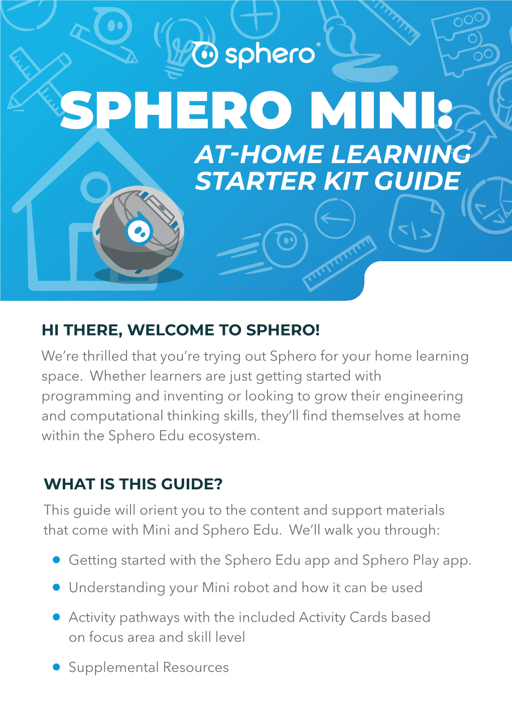 Sphero Mini: At-Home Learning Starter Kit Guide